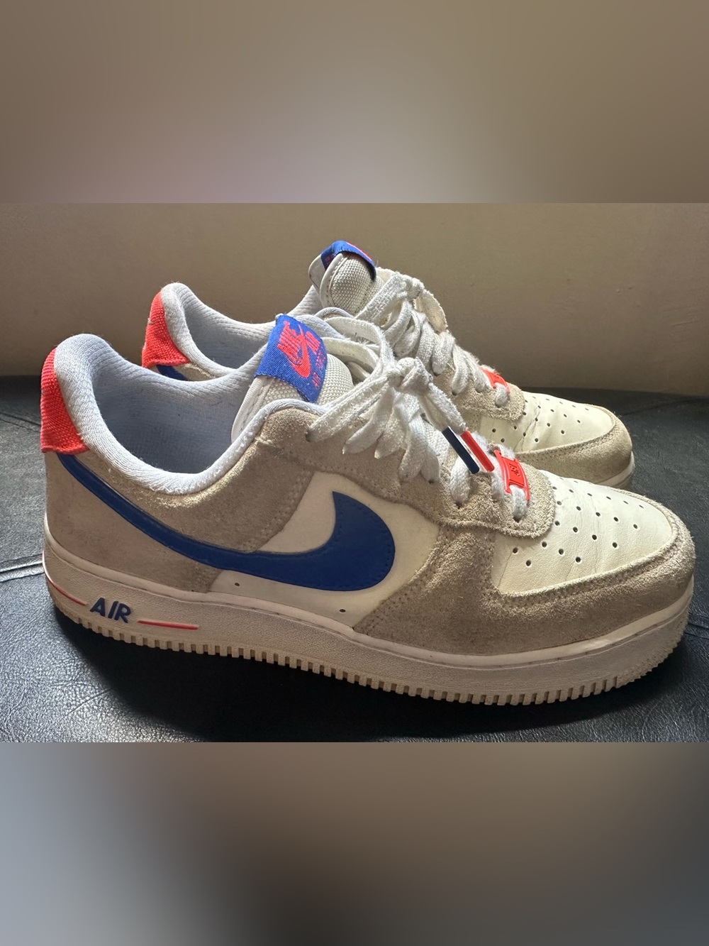 Nike Air Force 1 '07 LV8 "Coconut Milk" Royal Blue White Size 8.5